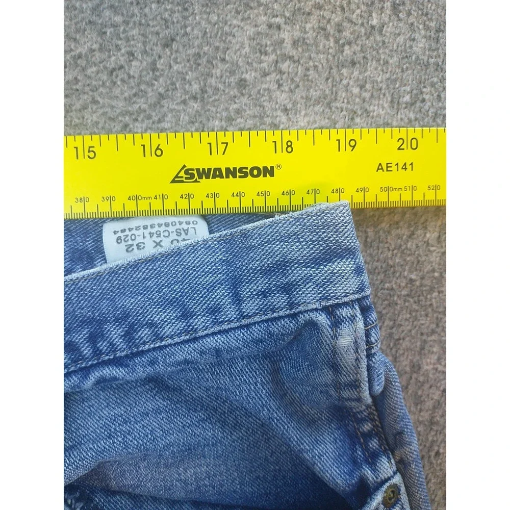 Wrangler Rugged Wear Mens Light Wash Straight Leg Jeans 38x31 Blue Denim 35001AI